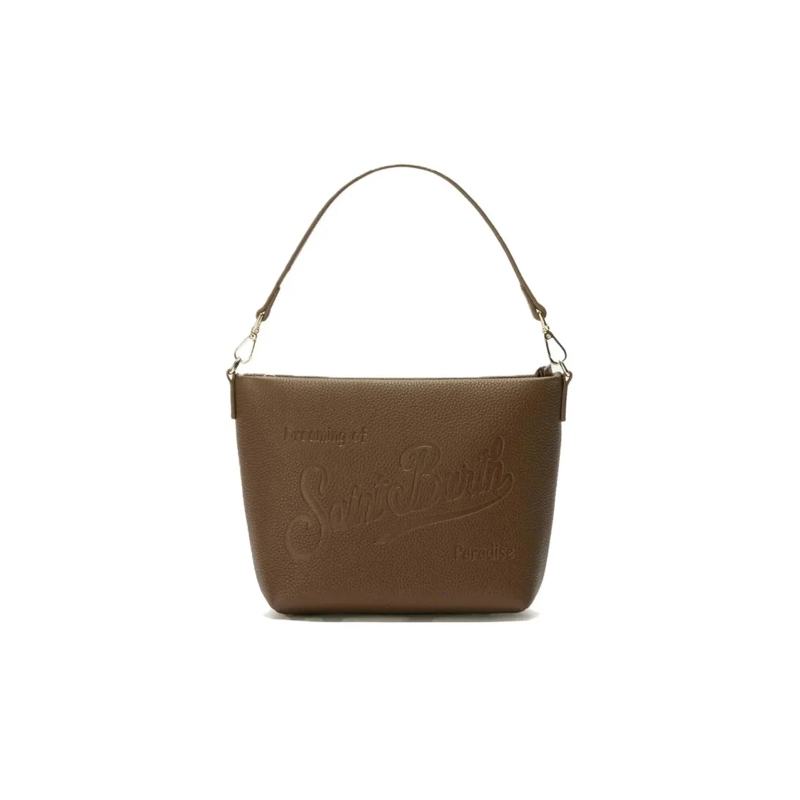 Mc2 Saint Barth Crossbodytas Compact Rectangular Aline Bag With Pebbled Texture Brown