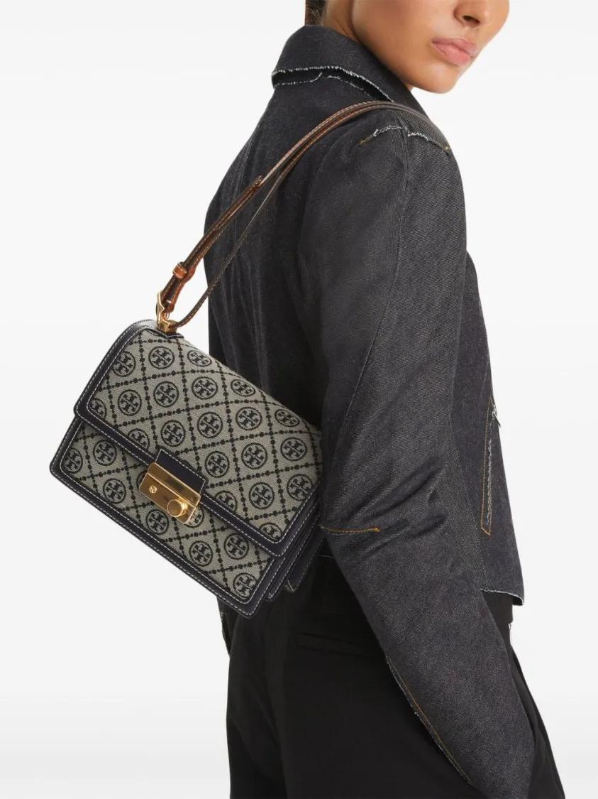 TORY BURCH Hobo bags Multicolor Fabric Crossbody Bag in blauw