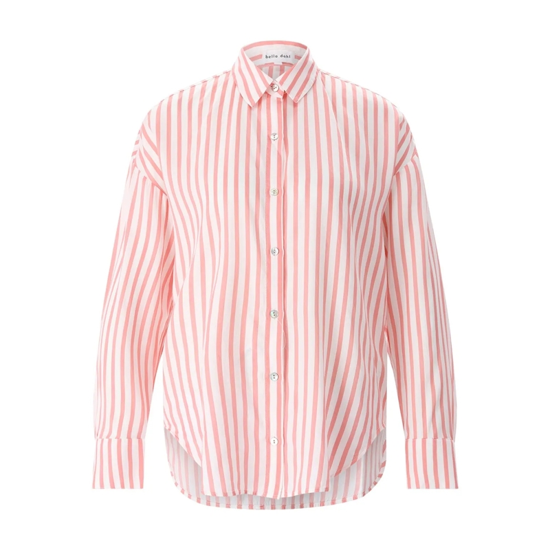 Bella Dahl Bluse Gestreifte Hemdbluse pink