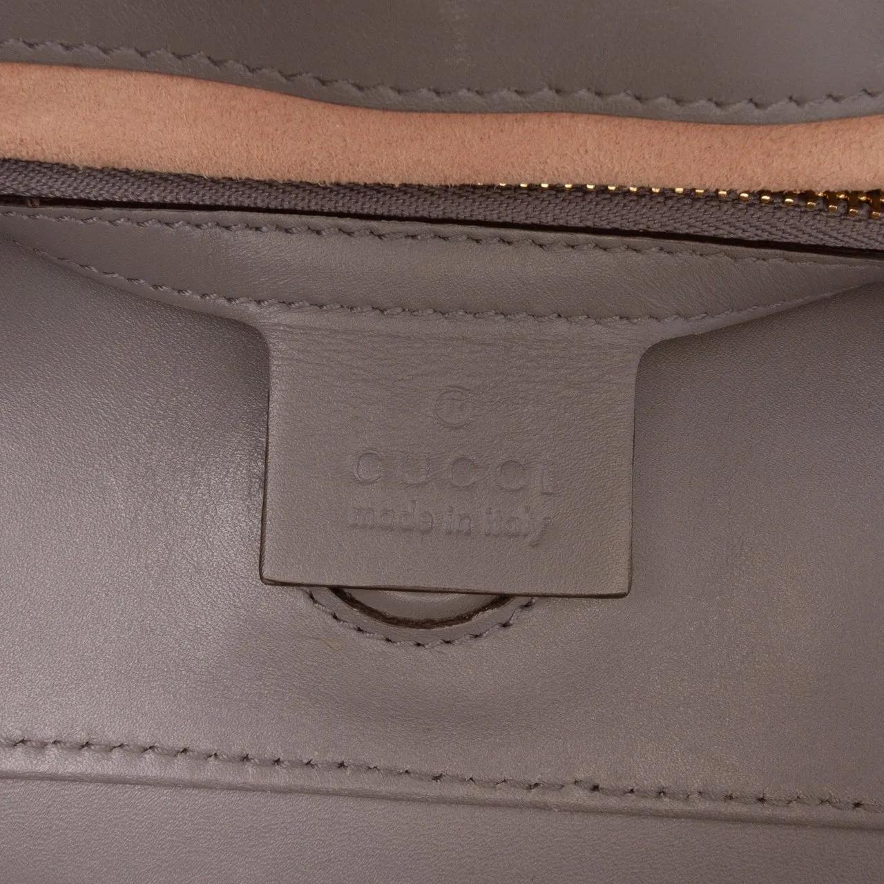 Thumbnail - Gucci Hobo Bags - Medium Leather Bamboo Nymphaea Satchel - Gr. unisize - in Grau - für Damen