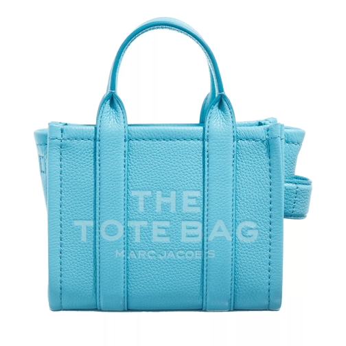 Marc Jacobs The Tote Bag Leather Blue Rymlig shoppingväska