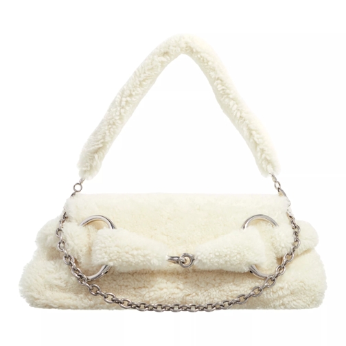 Gucci Horsebit Chain Medium Shoulder Bag Jasmine White Schoudertas