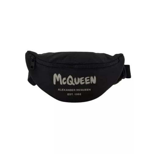 Alexander McQueen Bum Belt Bag - Black/Off-White - Synthetic Black Cross body-väskor