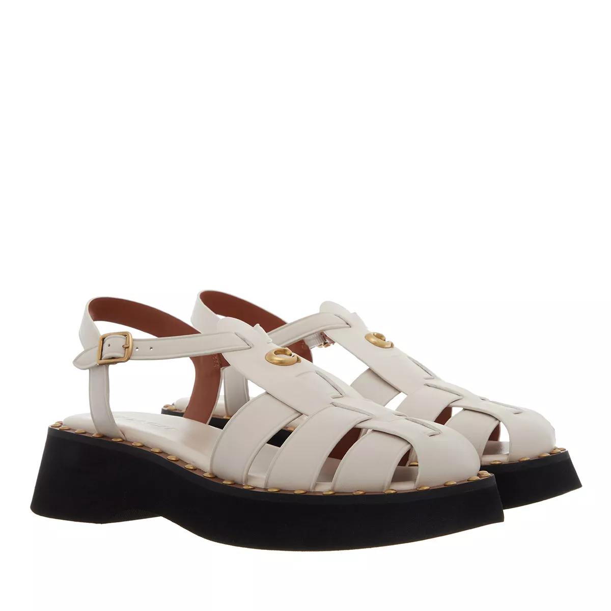 Coach Vivienne Leather Sandal Chalk Sandale