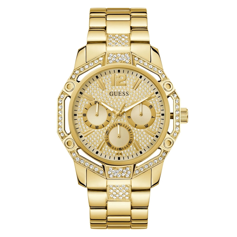 Guess Quarzuhr Quarz-Analoguhr Regal gold