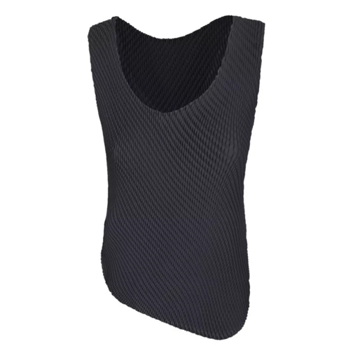 Issey Miyake Pleated Tank Top Black 