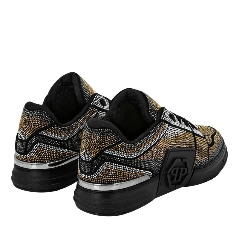Philipp Plein Low-Top-Sneaker Sneaker Hexagon Mit Schmucksteinen braun