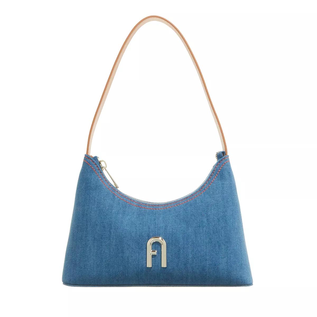 Furla Hobo Bag - Furla Diamante Mini Shoulder Bag - Gr. unisize - in Blau - für Damen