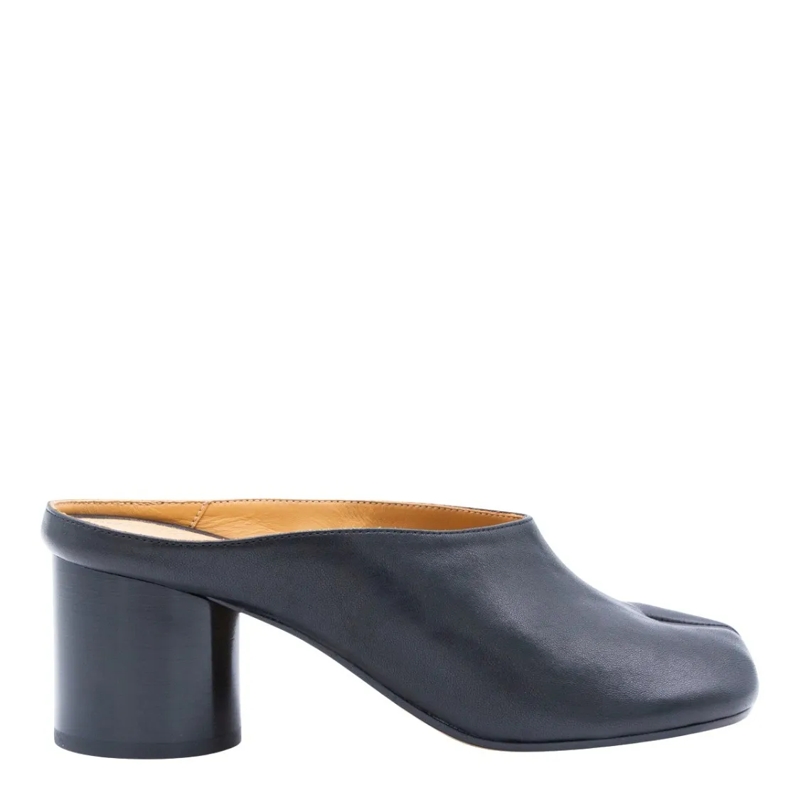 Maison Margiela Mules Black Sandals With Thin Straps And Flat Sole Black