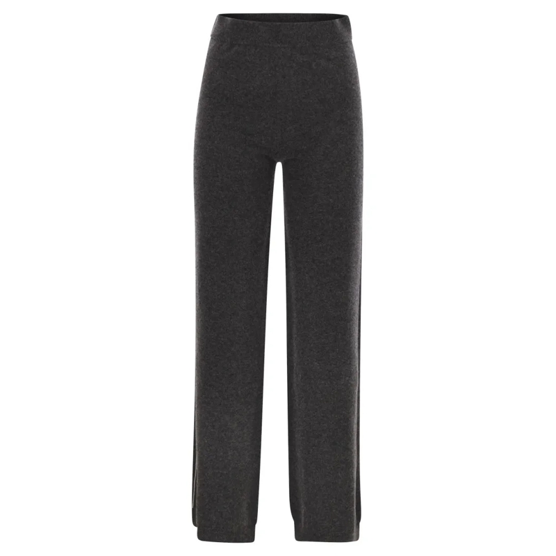 Peserico  Trousers In Carded Wool/Silk And Cashmere Yarn Black