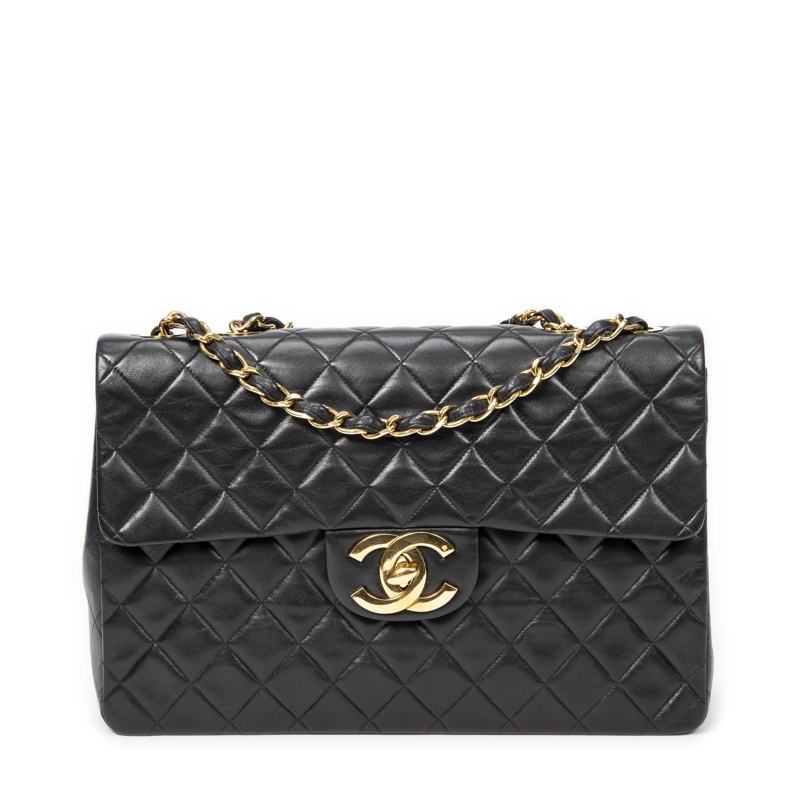Chanel Crossbody Bag Maxi Jumbo XL Flap schwarz