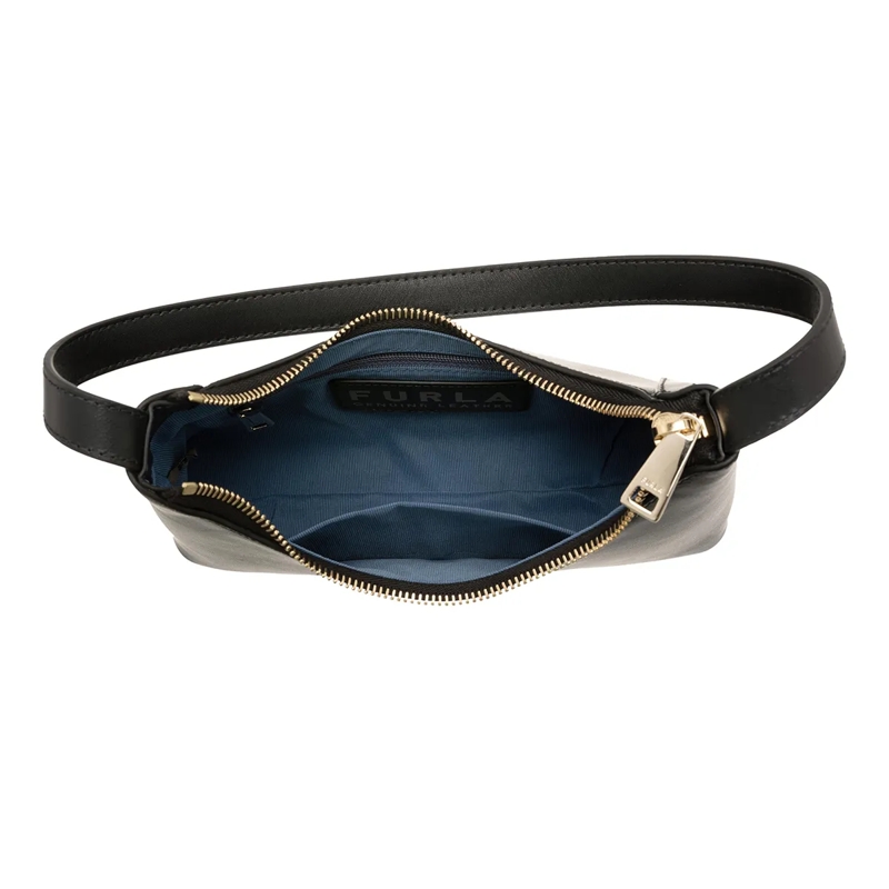 Furla Hobo Bag Furla Diamante Mini Shoulder Bag Nero(Image 5)