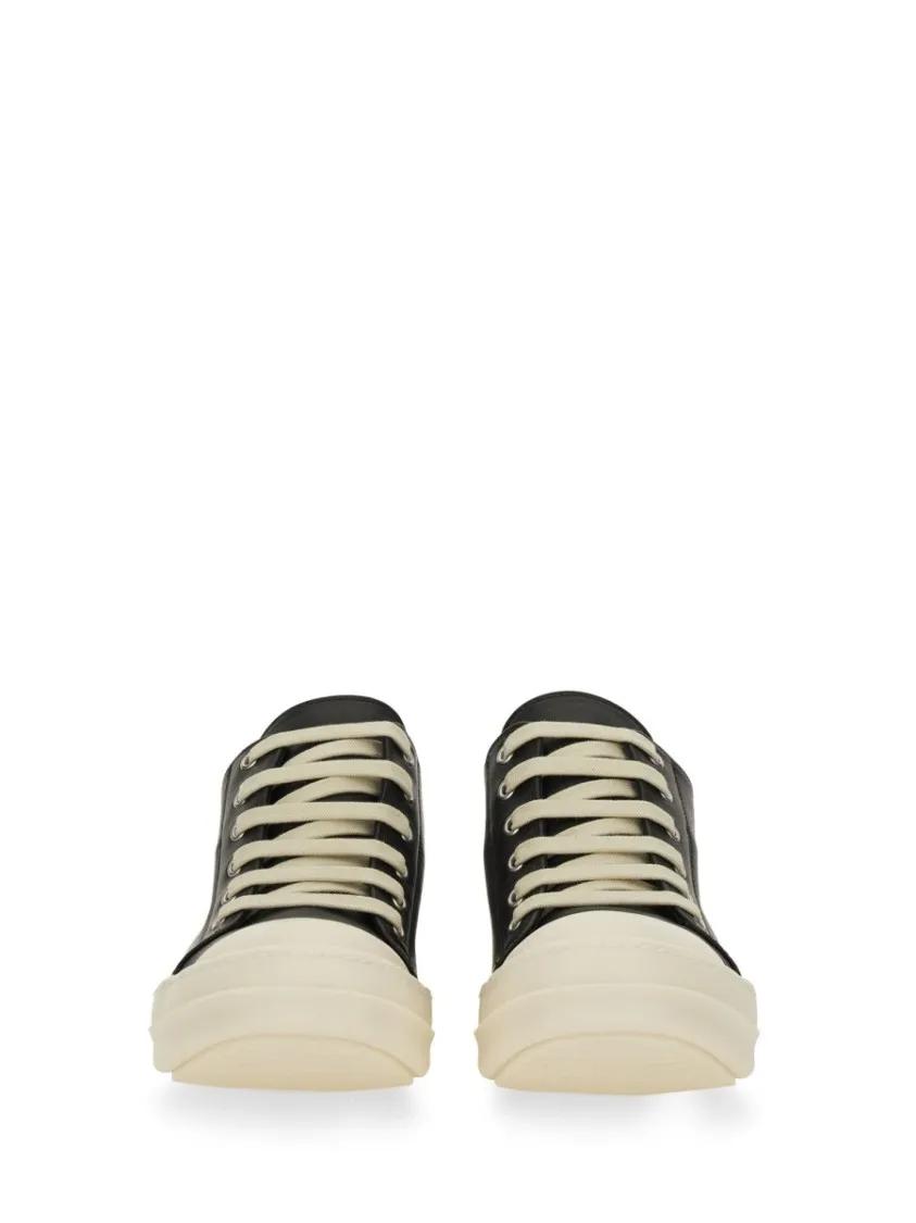 Thumbnail - Rick Owens Low-Top Sneaker - Black Leather Sneakers - Gr. 37,5 (EU) - in Schwarz - für Damen