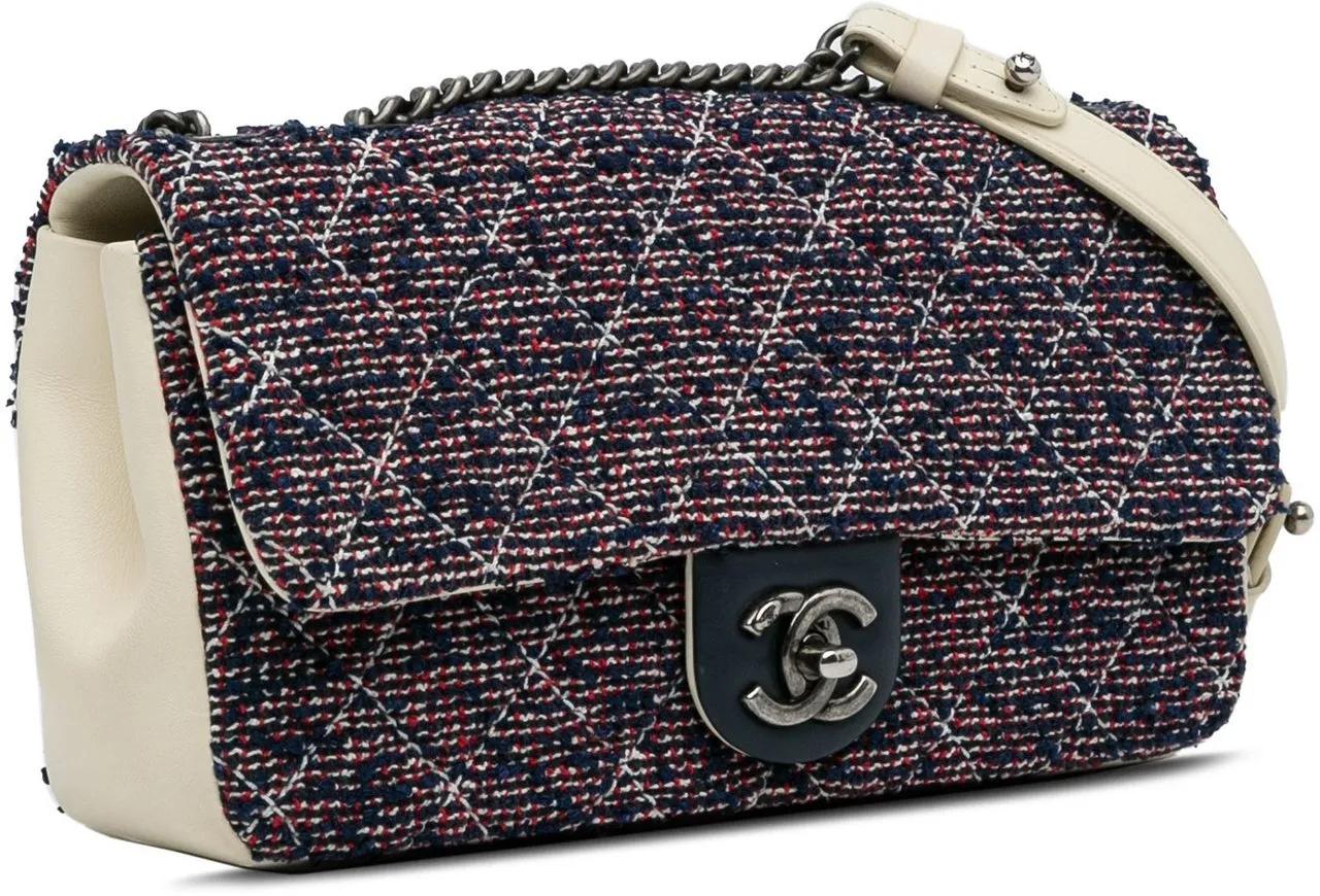 Chanel Hobo bags 2016 Small Airlines Tweed Flap in blauw