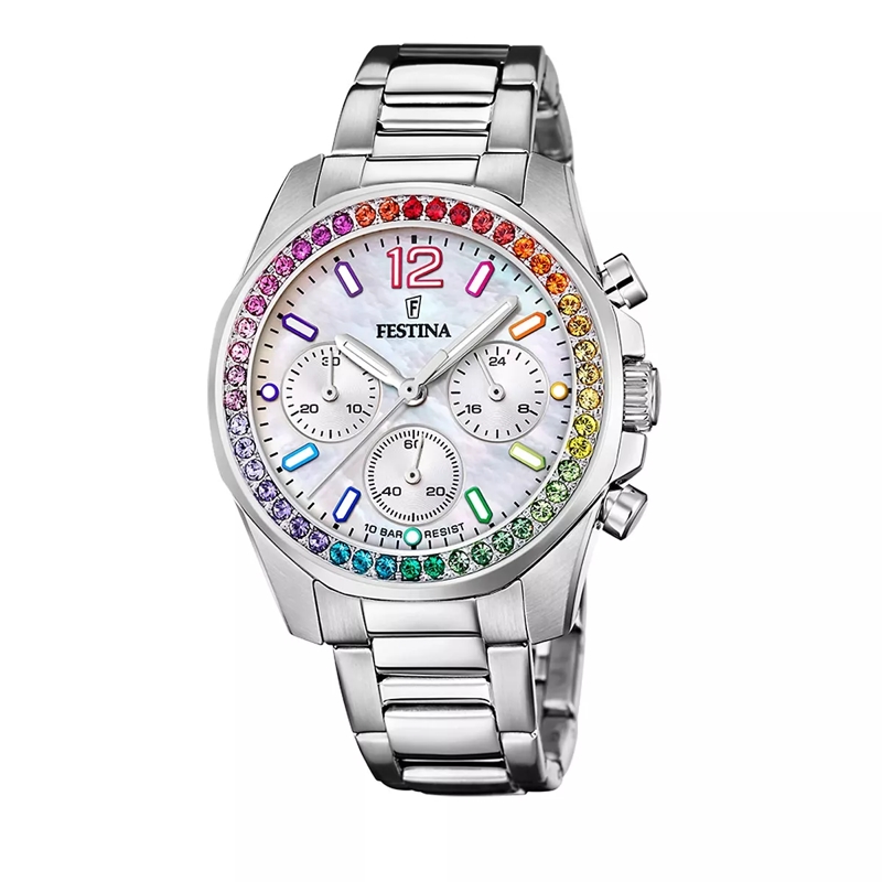 Festina Chronograph Stainless Steel Watch Bracelet Silver