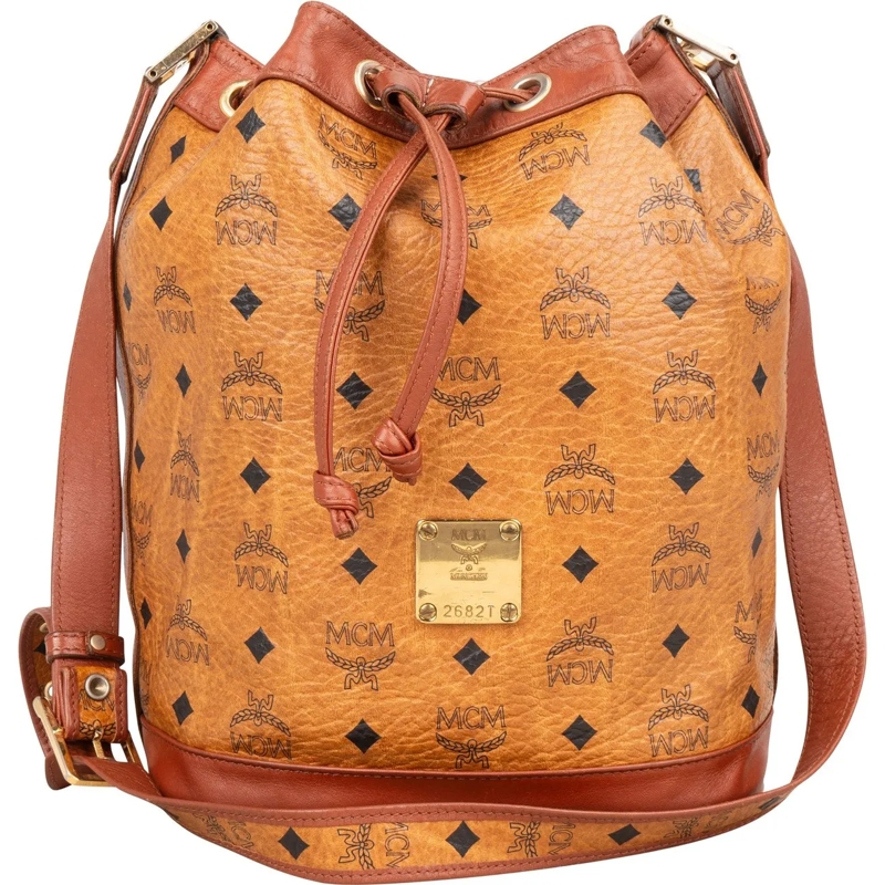 MCM Tote MCM Visetos Monogram Bucket Crossbody Bag braun