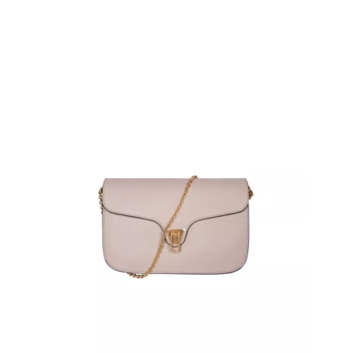 Coccinelle Saffiano Leather Shoulder Bag Pink Schultertasche