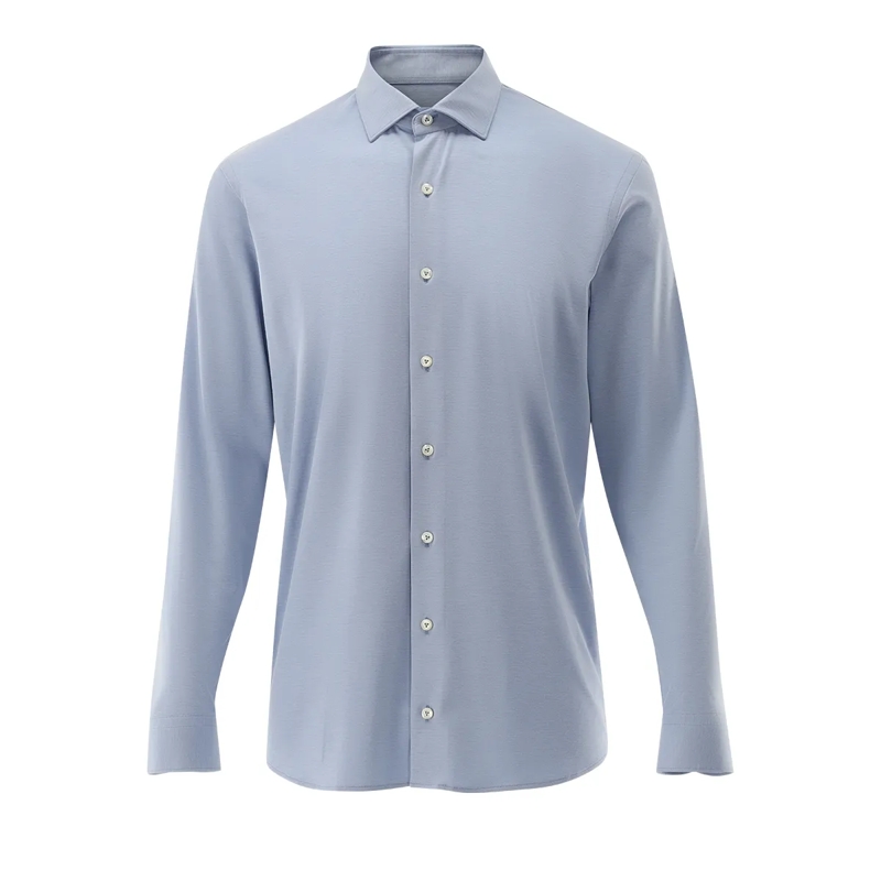 VAN LAACK Hemd Hemd Slim Fit Uni blau