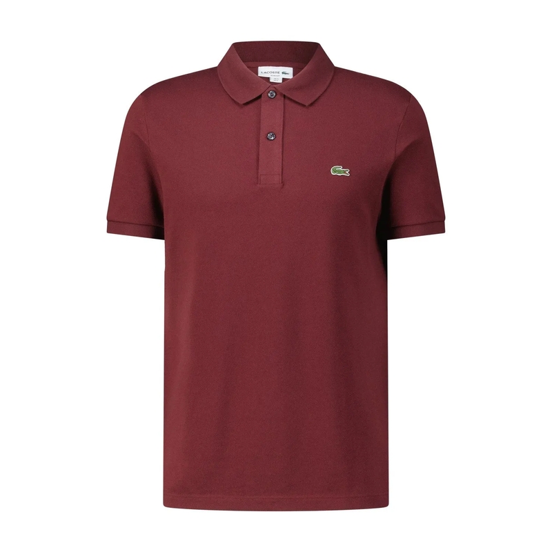 Lacoste Poloshirt Slim-Fit Polo-Shirt aus Baumwolle Dunkelrot(Image 10)