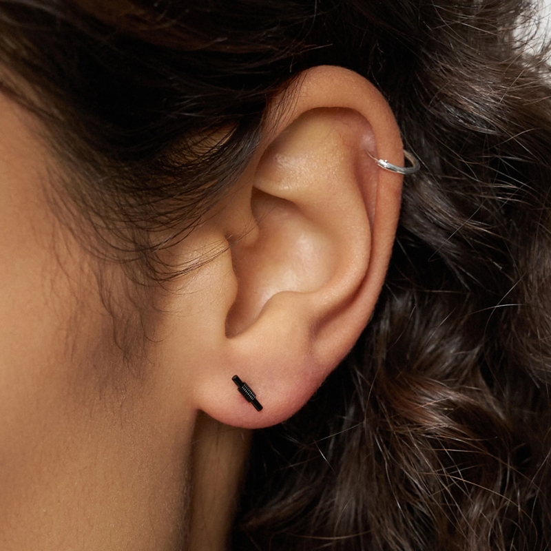 Liebeskind Berlin Ohrstecker Edelstahl Twist schwarz(Image 6)