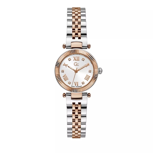 GC Gc Flair Silver & Rose Gold Quartz Watch