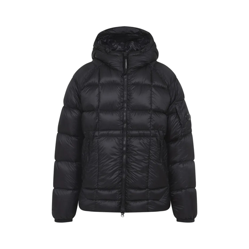 CP Company Daunenjacke Quilted Insulated Down Jacket With Hood Schwarz