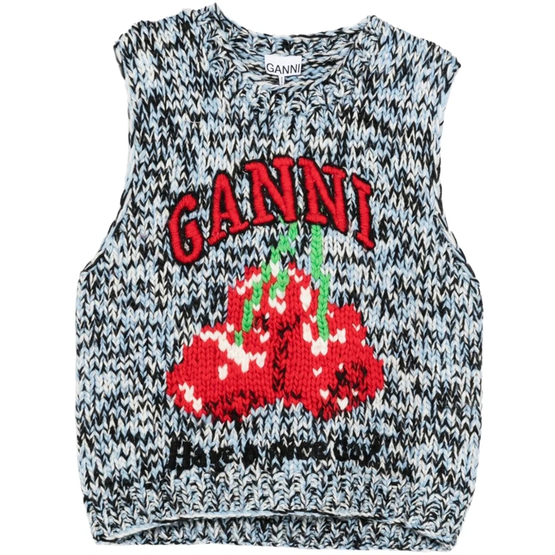 GANNI  Sweaters Clear Blue blau