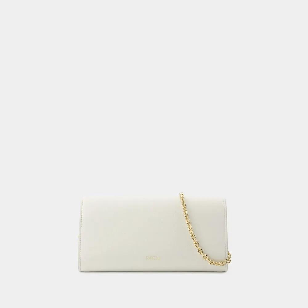 Patou Hobo bags Wallet On Chain Leather White in wit
