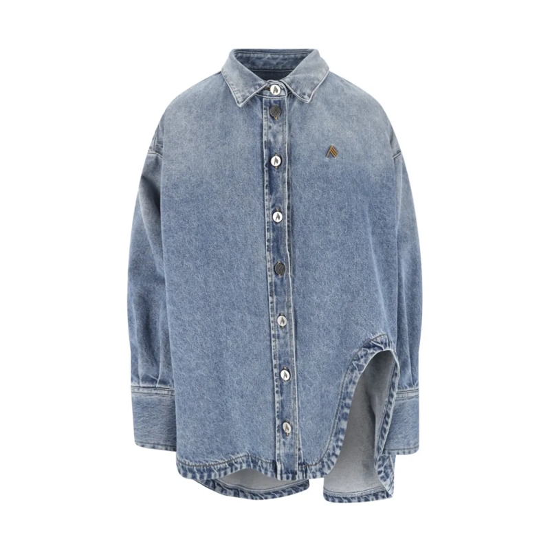 The Attico Overhemd Denim Shirt – Light Blue Blue