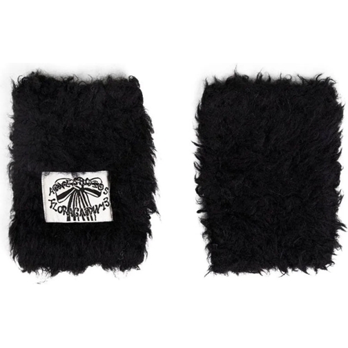 Acne Studios  FLUFFY MITTENS BLACK schwarz