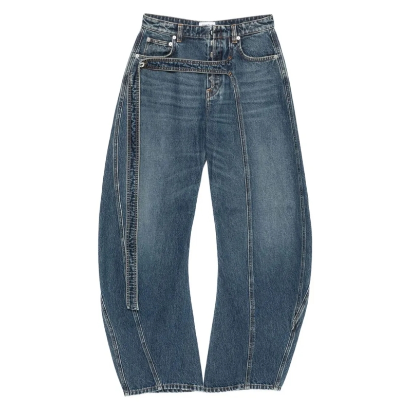 Jean Paul Gaultier Jeans Panelled Blue Denim Jeans Green