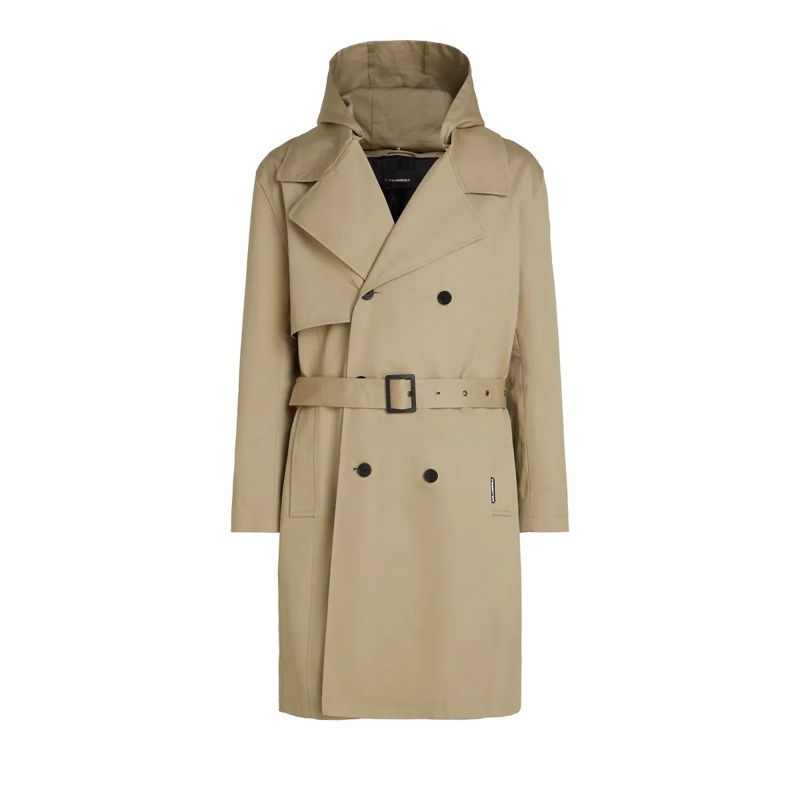 Karl Lagerfeld Daunenjacke TRENCHCOAT MIT KAPUZE beige