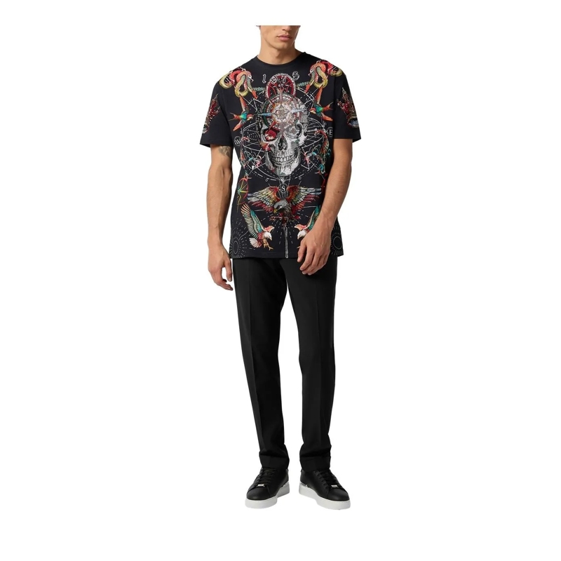 Philipp Plein T-Shirt Round Neck T-Shirt Tattoo Stones schwarz(Image 3)