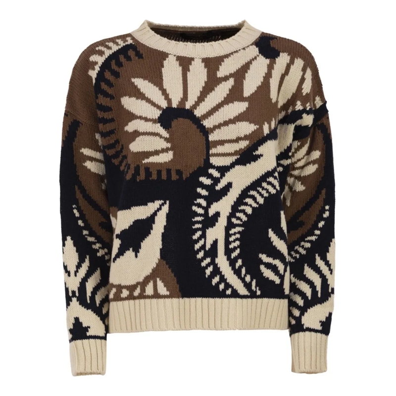 Max Mara Trui Wkdcelebre - Patterned Cotton Crew Neck Black
