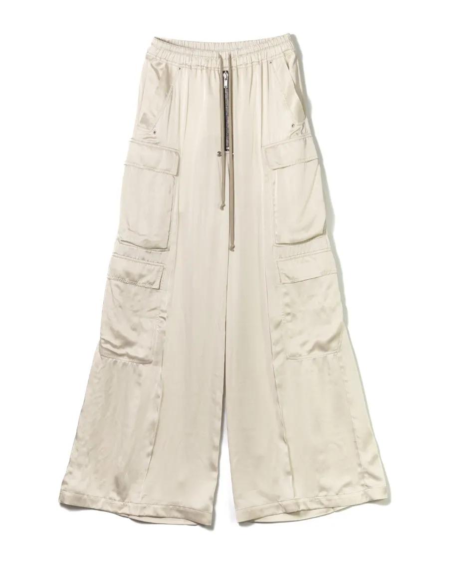 Thumbnail - Rick Owens - Full-Length Charmeuse Cargobelas Pants - Größe 40 - beige