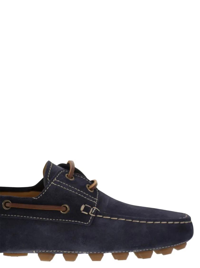 Thumbnail - Tod's Loafer - Rubber Bubble Suede Boat - Gr. 8_5 - in Blau - für Damen