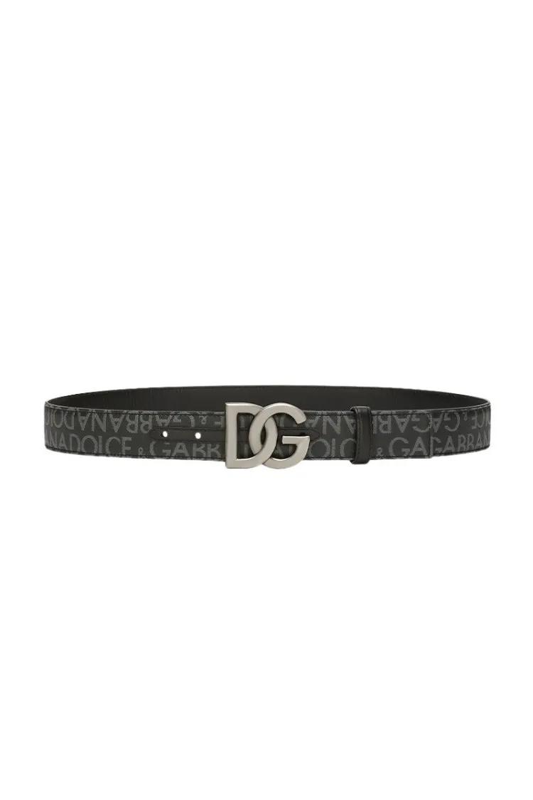 Dolce&Gabbana Gürtel - Belt With Logo - Gr. 110 - in Schwarz - für Damen