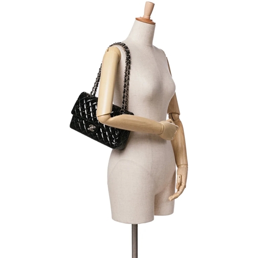 Chanel Sac à bandoulière 2013-2014 Medium Classic Patent Double Flap schwarz (Image 19)