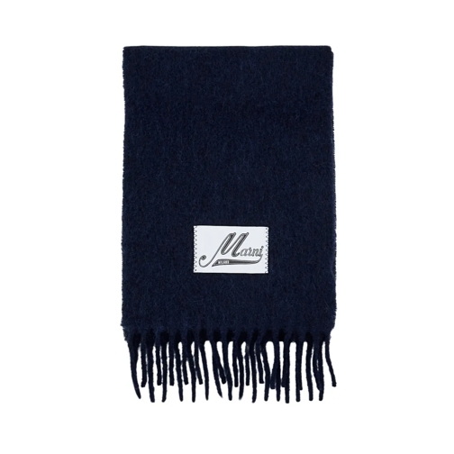 Marni Brusched Alpaca Scarf Blue Sciarpa leggera