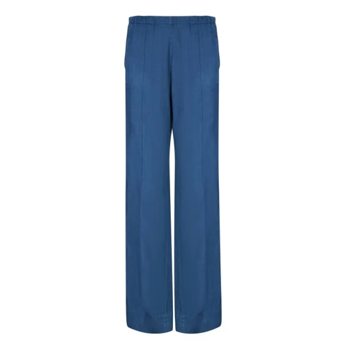 Palm Angels Cotton Trousers Blue 