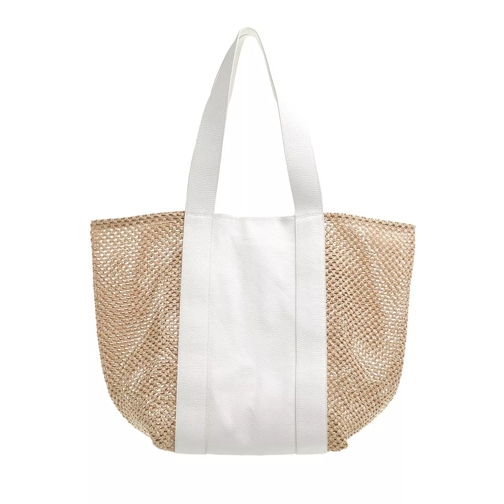 By Malene Birger Large leather handbag female Tinted White Shoppingväska