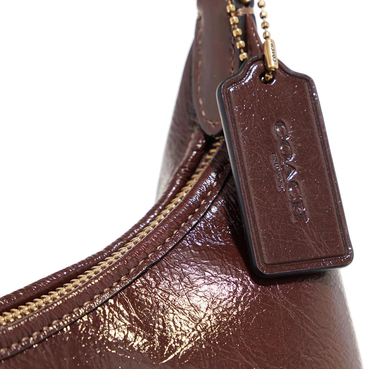 Coach Hobo bags Glazed Leather Juliet Shoulder Bag in bruin