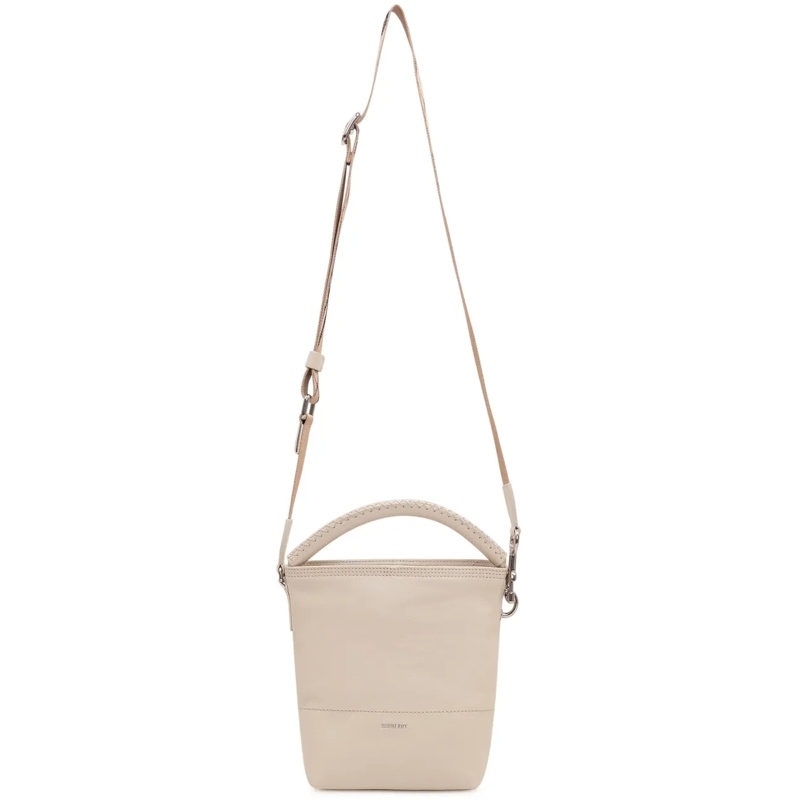 Burberry Schultertasche Borsa a Secchiello con Manico Singolo e Logo Front weiß(Image 2)