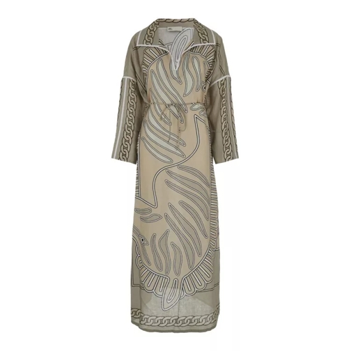 Tory Burch Printed Caftan Neutrals 