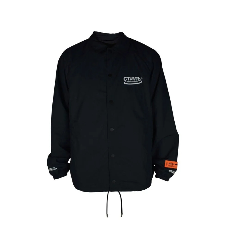 Heron Preston  Casual Black Jacket With Integrated Hood Black
