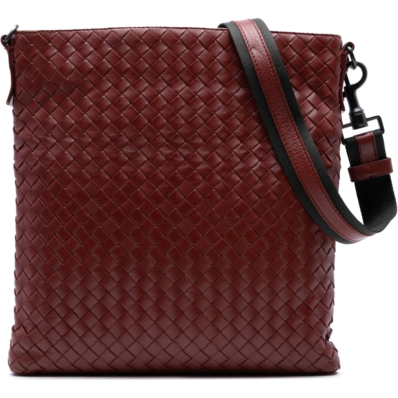 Bottega Veneta Schultertasche Nappa Intrecciato Crossbody rot