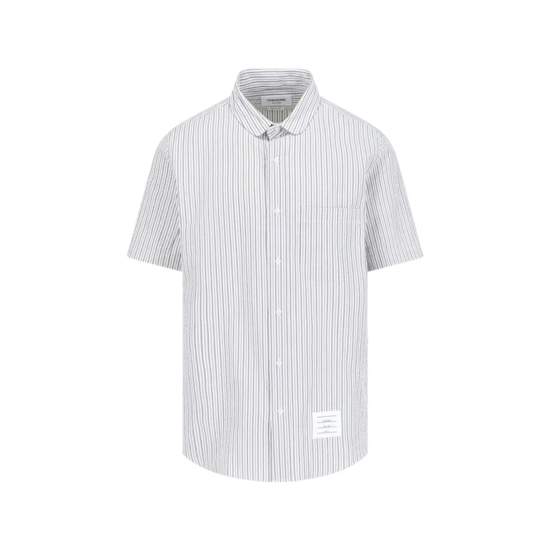 Thom Browne Chemise Striped Shirt – Grey Grey