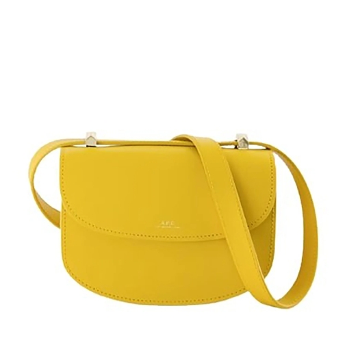 A.P.C. Saddle Bag Geneve Mini Crossbody Bag - Leather - Yellow Yellow