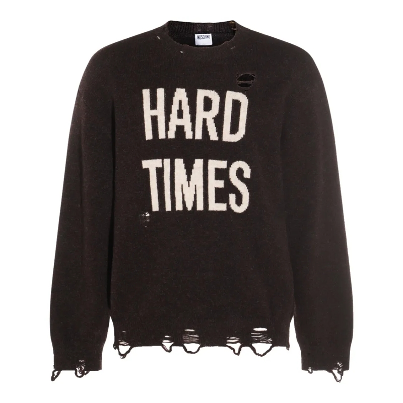 Moschino Trui Brown Cashmere Knitwear Black