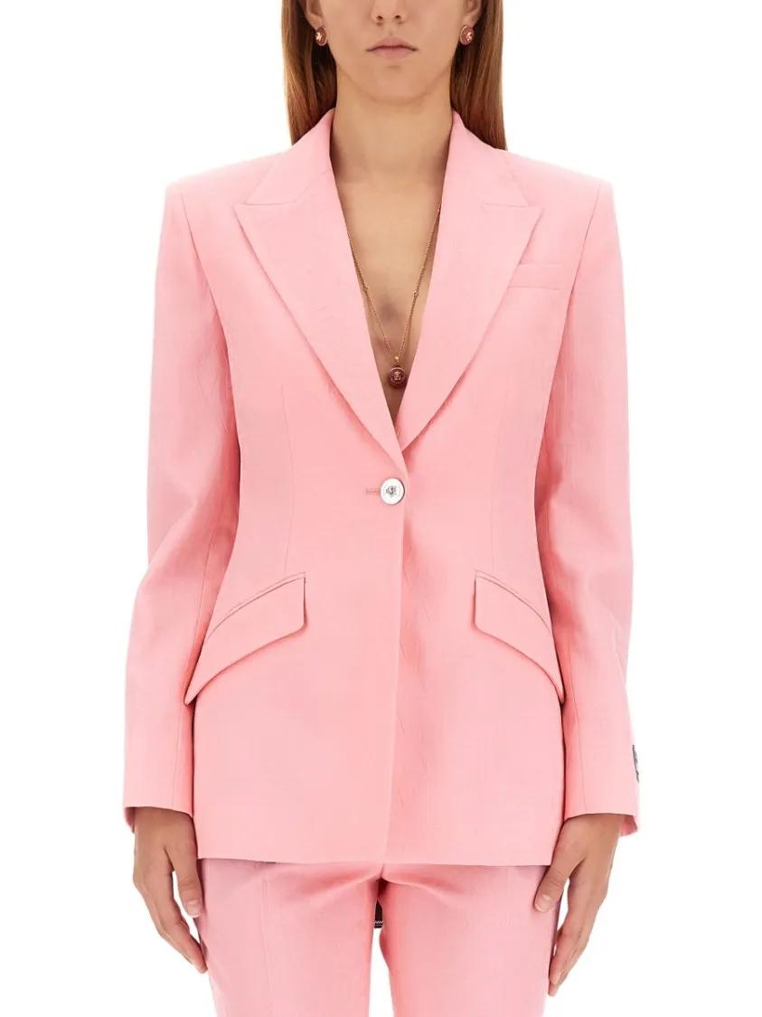 Thumbnail - Versace - Single Breasted Medusa Jacket - Größe 40 - pink